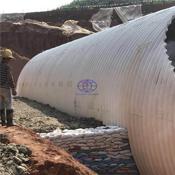 HDPE coated corrugated steel culvert